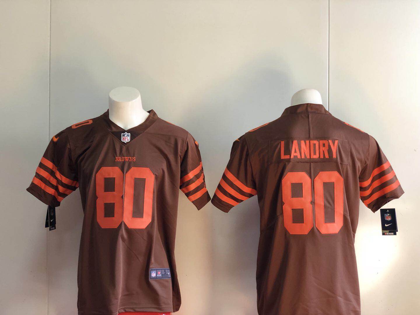 Men Cleveland Browns #80 Landry NFL Nike brown Limited jerseys